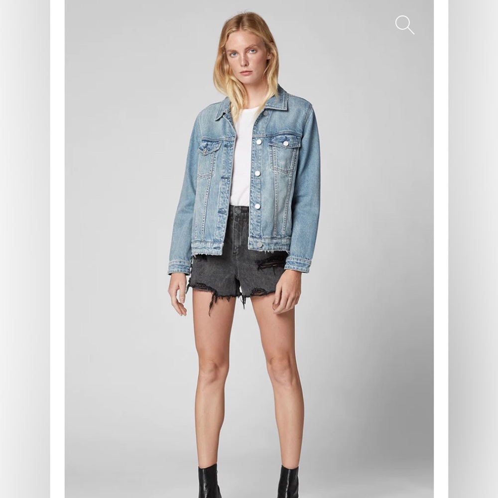 BLANK NYC low rider distressed denim jacket